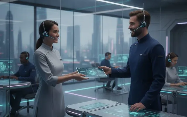 AI customer service warm handoff to a support agent