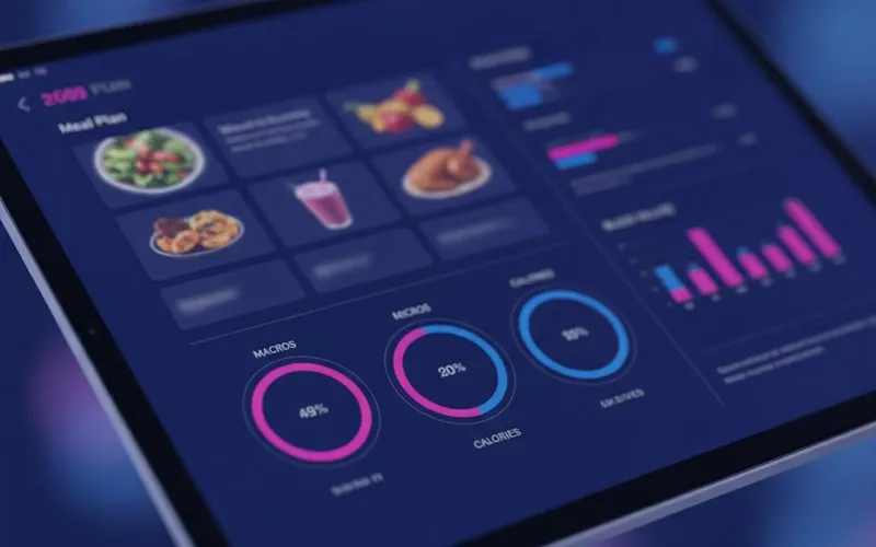 AI nutritionist app generating a weekly plan with macro and micronutrients