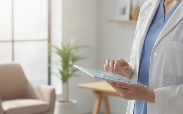 GDPR-secure patient data on a clinic tablet